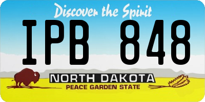 ND license plate IPB848