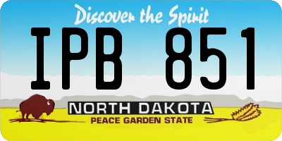 ND license plate IPB851