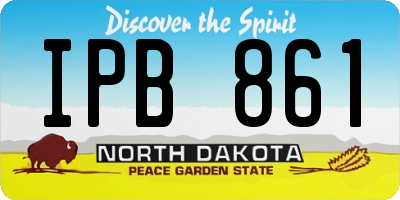 ND license plate IPB861