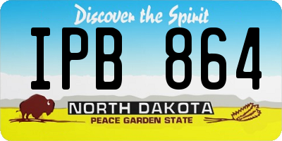 ND license plate IPB864
