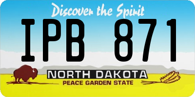 ND license plate IPB871