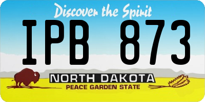ND license plate IPB873