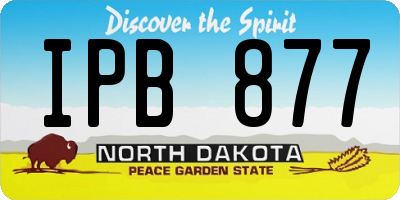 ND license plate IPB877
