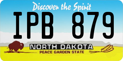 ND license plate IPB879