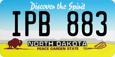 ND license plate IPB883