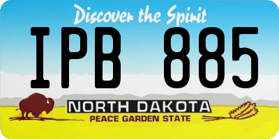 ND license plate IPB885