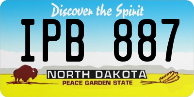 ND license plate IPB887