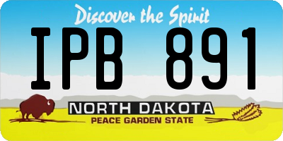 ND license plate IPB891