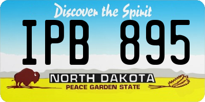 ND license plate IPB895