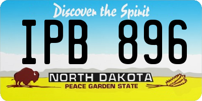 ND license plate IPB896