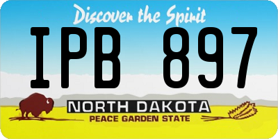 ND license plate IPB897