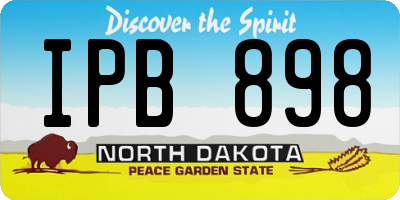 ND license plate IPB898