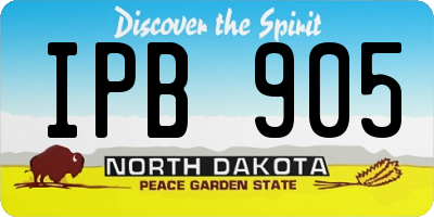 ND license plate IPB905