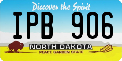 ND license plate IPB906