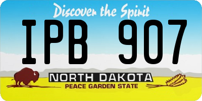 ND license plate IPB907