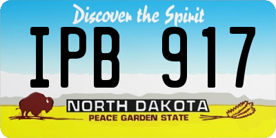 ND license plate IPB917