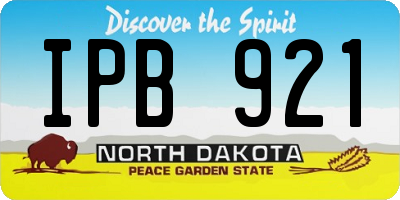 ND license plate IPB921