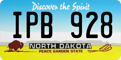 ND license plate IPB928