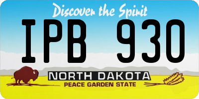ND license plate IPB930