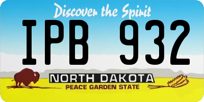 ND license plate IPB932