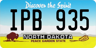 ND license plate IPB935