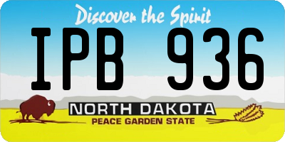 ND license plate IPB936