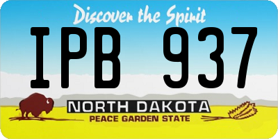 ND license plate IPB937