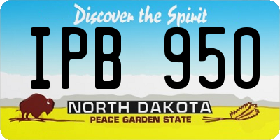 ND license plate IPB950