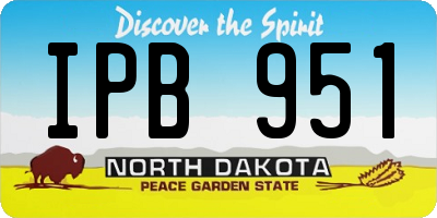 ND license plate IPB951