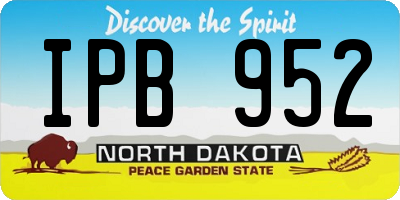 ND license plate IPB952