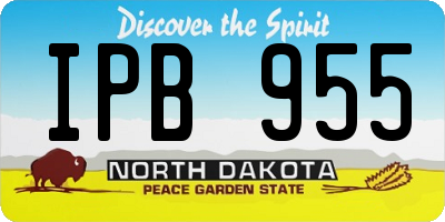 ND license plate IPB955