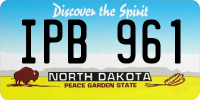 ND license plate IPB961