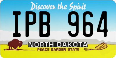 ND license plate IPB964