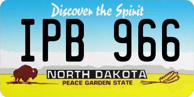 ND license plate IPB966