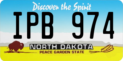 ND license plate IPB974