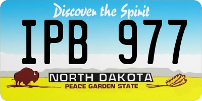ND license plate IPB977