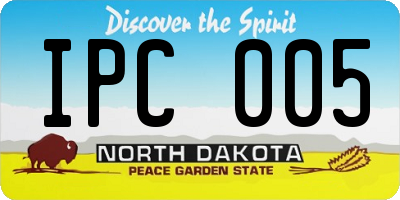 ND license plate IPC005