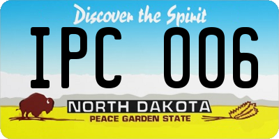 ND license plate IPC006