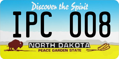 ND license plate IPC008