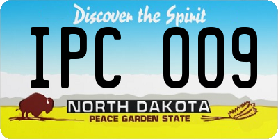 ND license plate IPC009
