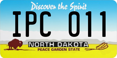ND license plate IPC011