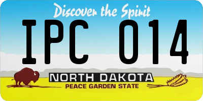 ND license plate IPC014