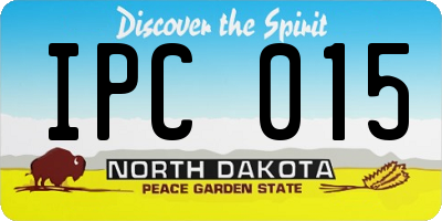 ND license plate IPC015