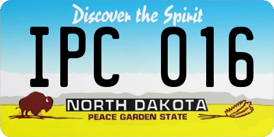 ND license plate IPC016