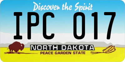 ND license plate IPC017