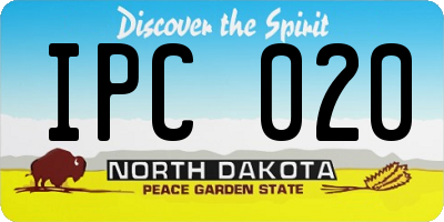 ND license plate IPC020