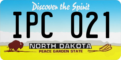 ND license plate IPC021