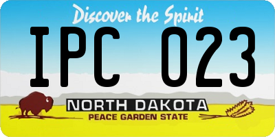 ND license plate IPC023