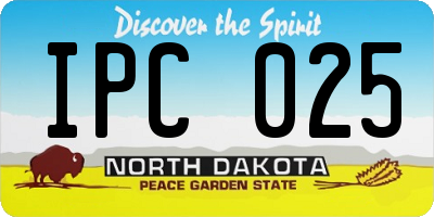 ND license plate IPC025