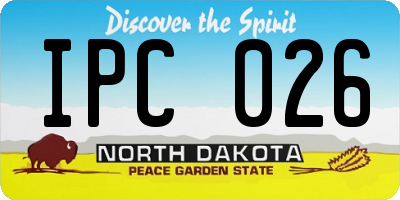 ND license plate IPC026